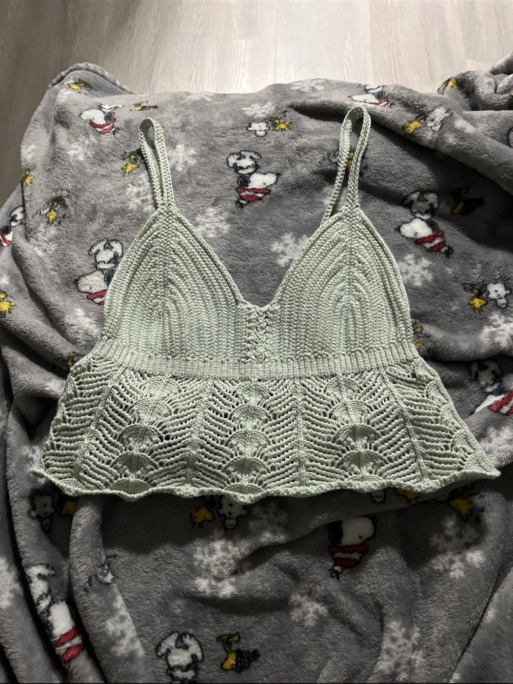 Forever 21 - Mint Green Crocheted Crop Top
